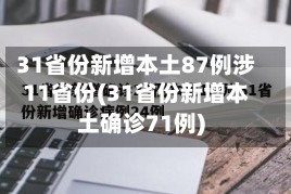 31省份新增本土87例涉11省份(31省份新增本土确诊71例)
