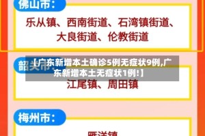 【广东新增本土确诊5例无症状9例,广东新增本土无症状1例!】