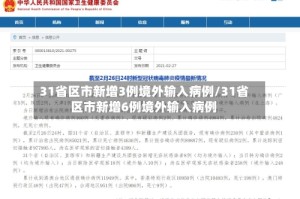 31省区市新增3例境外输入病例/31省区市新增6例境外输入病例