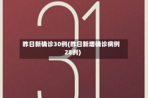 昨日新确诊30例(昨日新增确诊病例28例)