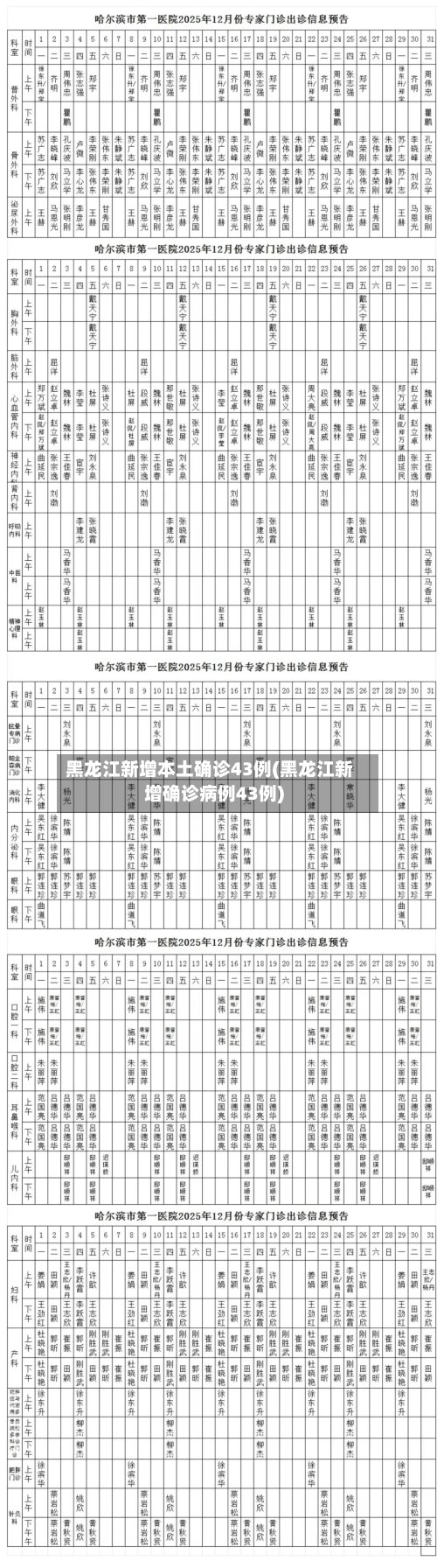黑龙江新增本土确诊43例(黑龙江新增确诊病例43例)-第1张图片