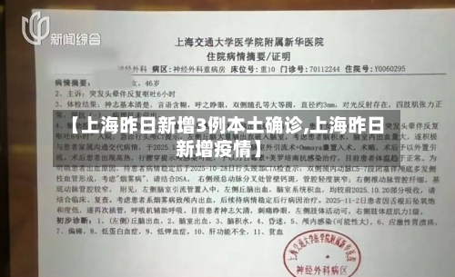 【上海昨日新增3例本土确诊,上海昨日新增疫情】-第1张图片