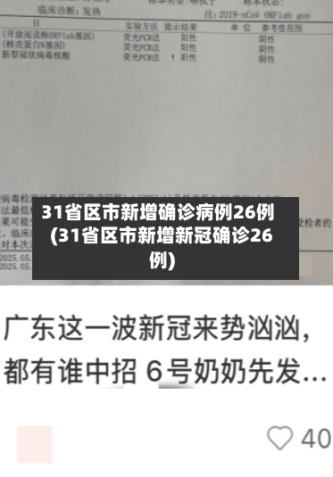 31省区市新增确诊病例26例(31省区市新增新冠确诊26例)-第1张图片