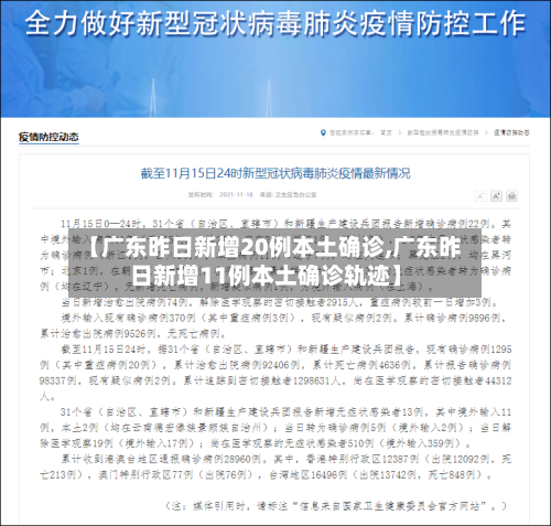 【广东昨日新增20例本土确诊,广东昨日新增11例本土确诊轨迹】-第2张图片