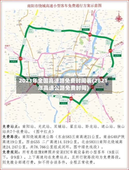 2023年全国高速路免费时间表(2821年高速公路免费时间)-第1张图片
